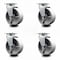 Service Caster 5 Inch Semi Steel Cast Iron Wheel Swivel Caster Set with Roller Bearings SCC SCC-20S520-SSR-4 - alternate 1